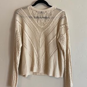 Cream crew neck sweater